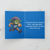 Scottish Rugby Thistle Character Fierce Sports  Karte (Innenseite)