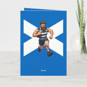 Scottish Saltire and Rugby Runner Karte (Rückseite)
