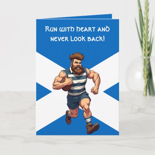 Scottish Saltire and Rugby Runner Karte (Vorderseite)