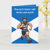 Scottish Saltire and Rugby Runner Karte (Gelbe Blume)