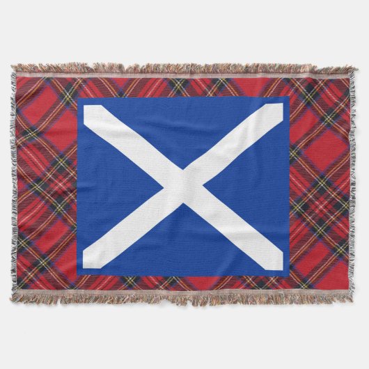 Scottish Saltire Flagge der Schottland-Wurfs-Decke Decke (Vorderseite)