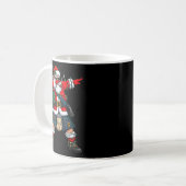 Scottish Santa Bagpes Dabbing Christmas Funny Holi Kaffeetasse (Vorderseite Links)