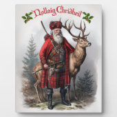 Scottish Santa mit Hirsch Fotoplatte (Vorderseite)