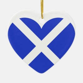 Scottish-Schottland-Flaggen-Herz Keramik Ornament