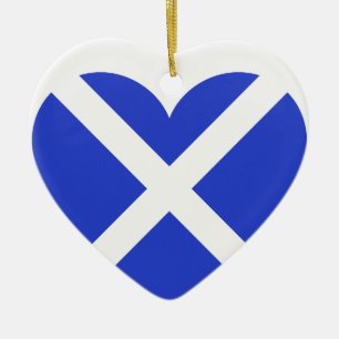 Scottish-Schottland-Flaggen-Herz Keramik Ornament