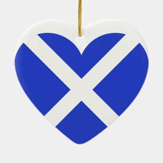 Scottish-Schottland-Flaggen-Herz Keramik Ornament (Hinten)
