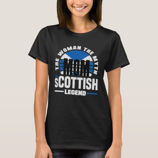 Scottish Scotland Scottish Flag Mothers Day T-Shirt (Vorderseite)
