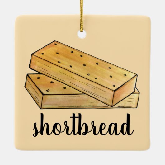 Scottish Shortbread Tea Biscuits British Bakery Keramikornament (Rückseite)