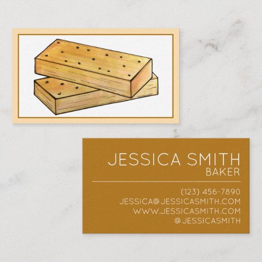 Scottish Shortbread Tea Biscuits British Bakery Visitenkarte (Vorne/Hinten)