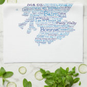 Scottish Slang Word Karte Küchentücher (Gefaltet)