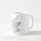 Scottish Slang Word Map Kaffeetasse (VorderseiteRechts)