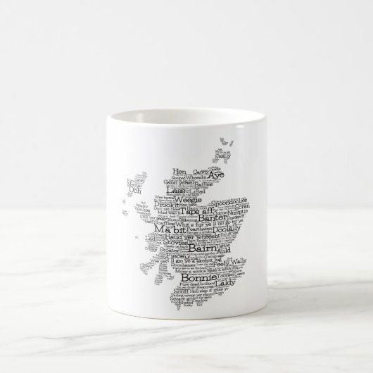 Scottish Slang Word Map Kaffeetasse (Mittel)