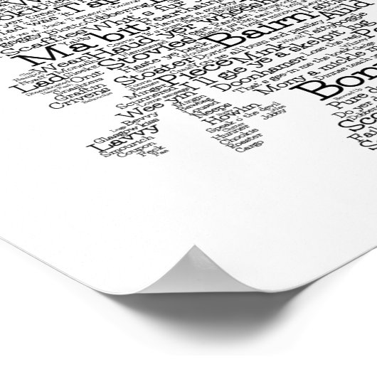 Scottish Slang Word Map Poster (Ecke)