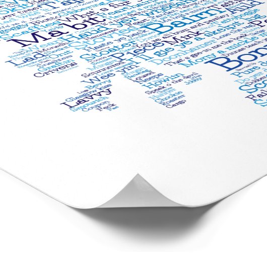 Scottish Slang Word Map Poster (Ecke)