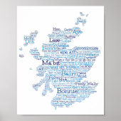 Scottish Slang Word Map Poster (Vorne)