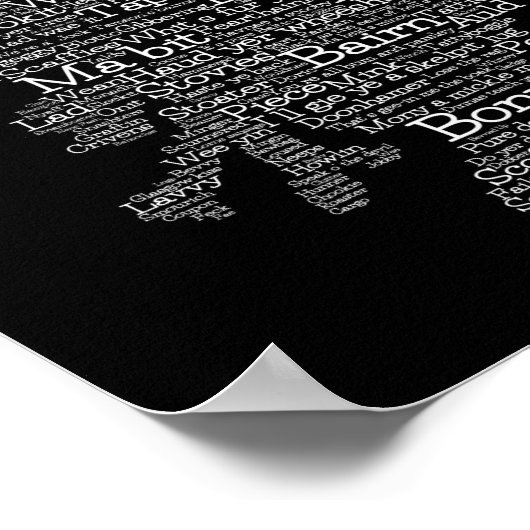 Scottish Slang Word Map Poster (Ecke)