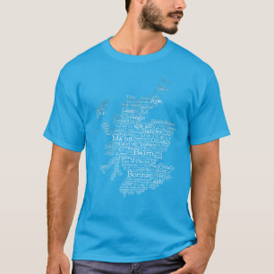 Scottish Slang Word Map T - Shirt