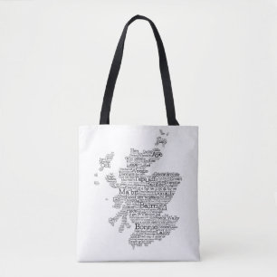 Scottish Slang Word Map Tasche
