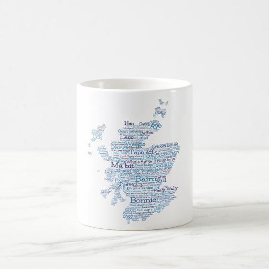 Scottish Slang Word Map Tasse (Mittel)