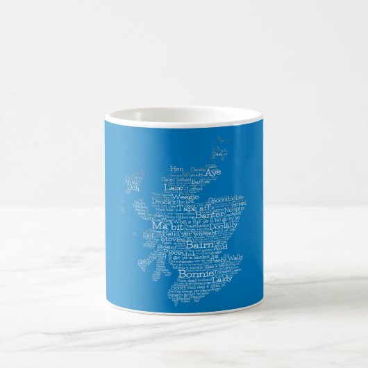 Scottish Slang Word Map Tasse (Mittel)
