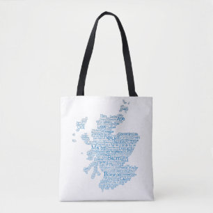 Scottish Slang Word Map Tote Bag Tasche