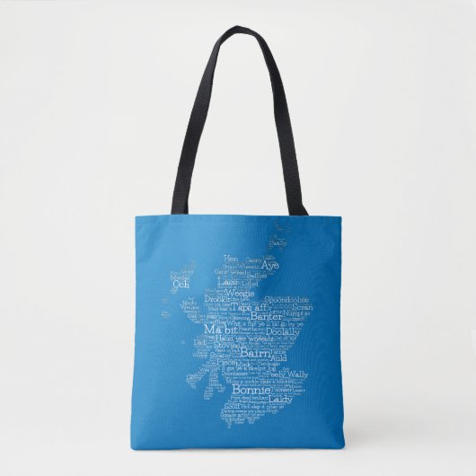 Scottish Slang Word Map Tote Bag Tasche (Vorderseite)