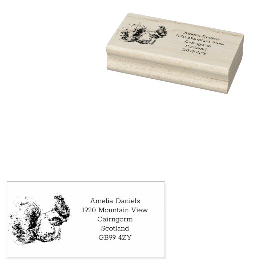 Scottish Squirrel Address Self Inking Kautschuk Br Gummistempel (Stempel)