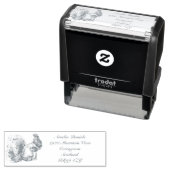 Scottish Squirrel Address Self Inking Kautschuk Br Permastempel (Beispiel)