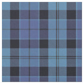 Scottish Strathclyde blau und schwarzer Tartan Stoff (Nahaufnahme)