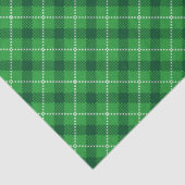 Scottish Style Green White Kariert Seidenpapier (Detail)