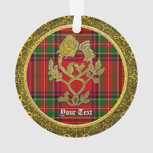 Scottish Style Rose und Thistle Ornament (Rückseite)