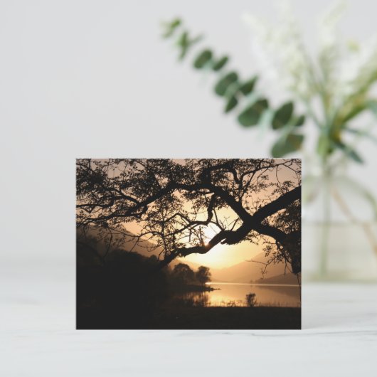 Scottish Sunset über Loch Postkarte (Stehend Vorderseite)