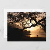 Scottish Sunset über Loch Postkarte (Vorne/Hinten)