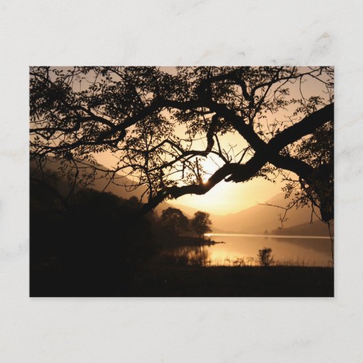 Scottish Sunset über Loch Postkarte (Vorderseite)