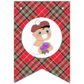 Scottish Tartan |Blume Niedlich Babydusche Wimpelkette (Dritte Fahne)
