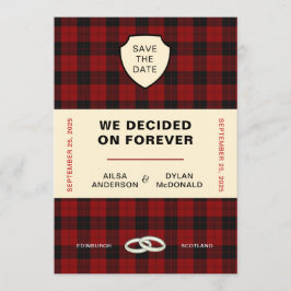 SCOTTISH TARTAN BUCHDECKUNG| EINLADUNG