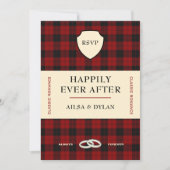 SCOTTISH TARTAN BUCHDECKUNG | WEDING RSVP EINLADUNG (Vorderseite)