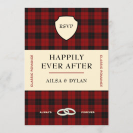 SCOTTISH TARTAN BUCHDECKUNG | WEDING RSVP EINLADUNG