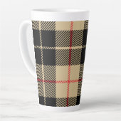 Scottish Tartan Checkered Kariert Pattern in Black Milchtasse (Linke Ecke)