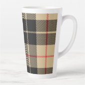 Scottish Tartan Checkered Kariert Pattern in Black Milchtasse (Rechts)