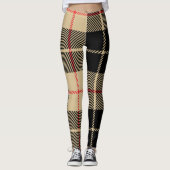 Scottish Tartan Checkered Kariert Pattern Leggings (Vorderseite)