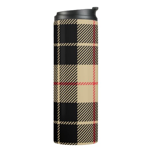 Scottish Tartan Checkered Kariert Pattern Thermosbecher (Nach links gedreht)