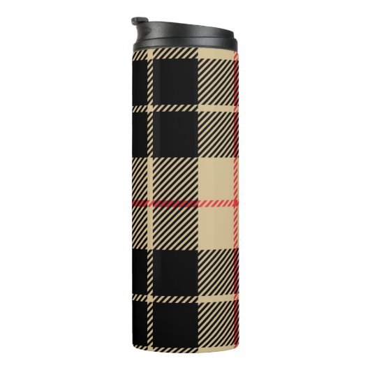Scottish Tartan Checkered Kariert Pattern Thermosbecher (Nach rechts gedreht)
