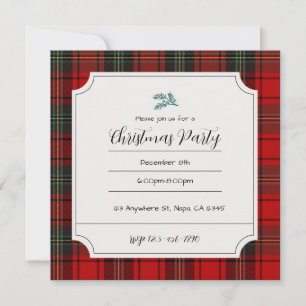 Scottish Tartan Christmas Party individuell anpass Save The Date