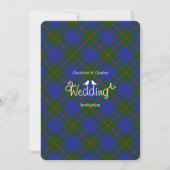 Scottish Tartan Clan Kariert Editable Wedding Einladung (Vorderseite)