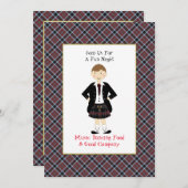 Scottish Tartan Clan Kariert Personalisiertes Part Einladung (Vorne/Hinten)