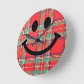 Scottish Tartan Clock Runde Wanduhr (Winkel)