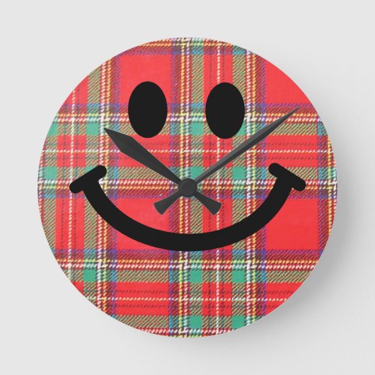 Scottish Tartan Clock Runde Wanduhr (Vorderseite)