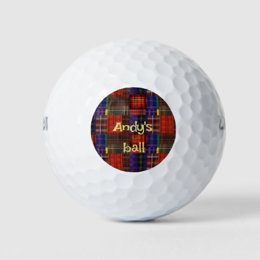 Scottish Tartan Golf Balls Golfball (Vorderseite)
