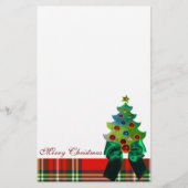 SCOTTISH TARTAN, GREEN BOW UND CHRISTMAS BAUM BRIEFPAPIER (Vorderseite)